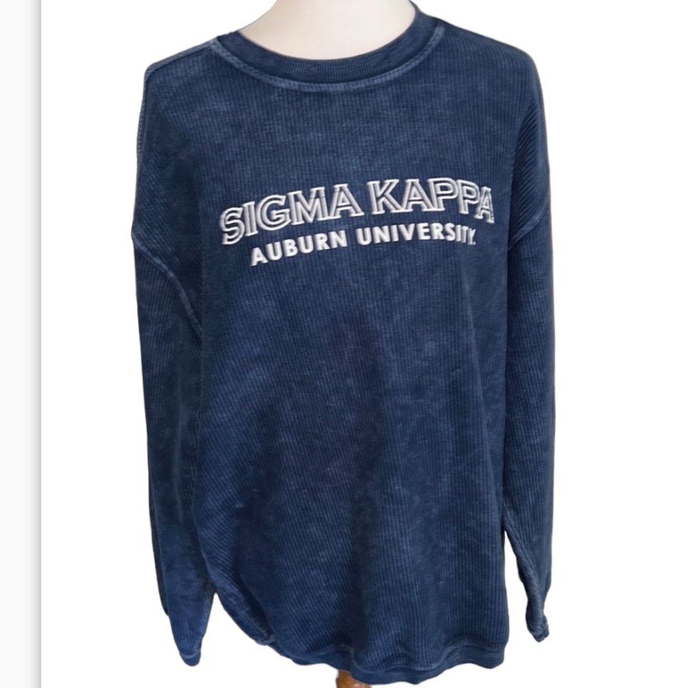 ⭐️ Corded Crew Sigma Kappa Ribbed Swestshirt⭐️